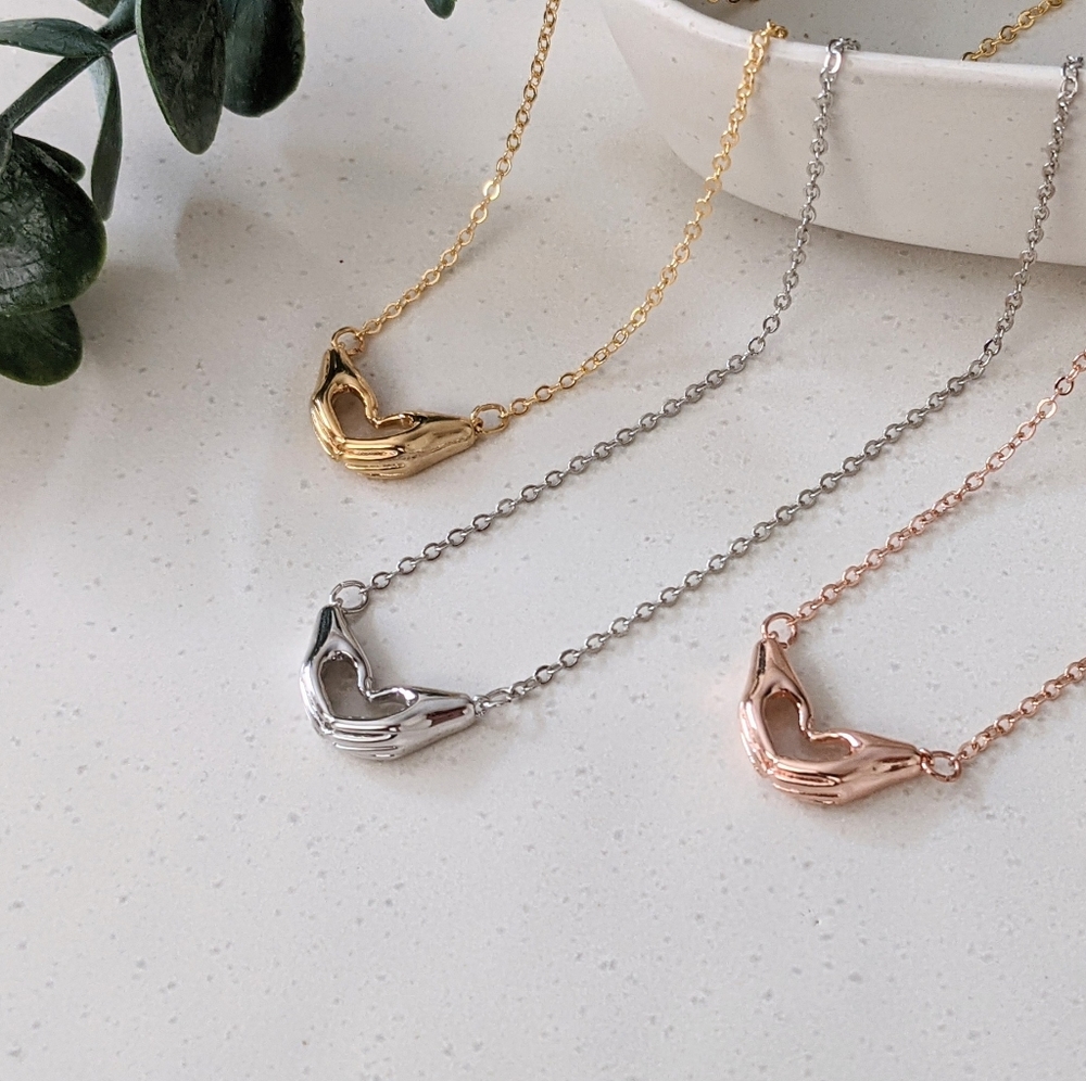 Heart Hands Necklace